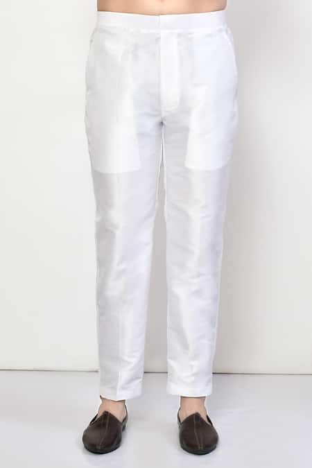 Arihant Rai Sinha_Pink Silk, Cotton, Brocade Embroidery Floral Garden Pattern Bundi Set _Online_at_Aza_Fashions