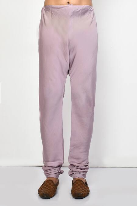 Arihant Rai Sinha_Purple Silk, Cotton Plain Straight Kurta Set_Online_at_Aza_Fashions