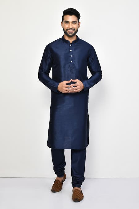 Arihant Rai Sinha Mandarin Collar Dark Kurta Set 