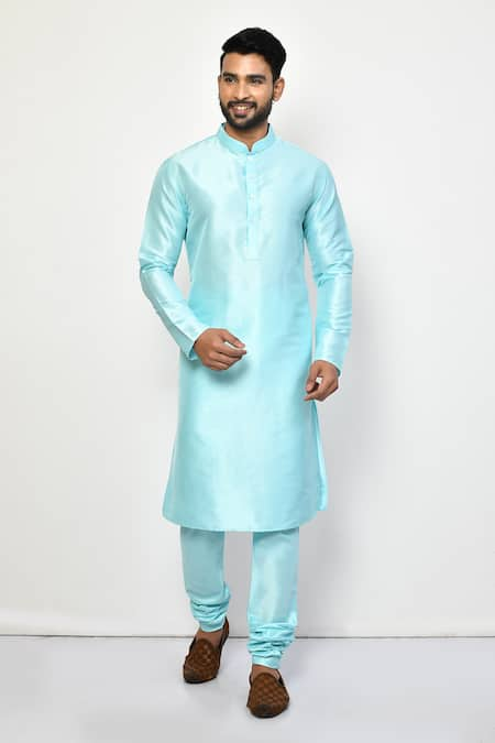 Arihant Rai Sinha Mandarin Collar Plain Kurta Set 