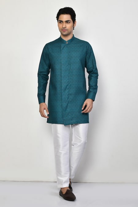 Arihant Rai Sinha Gardenia Print Short Kurta With Pant 