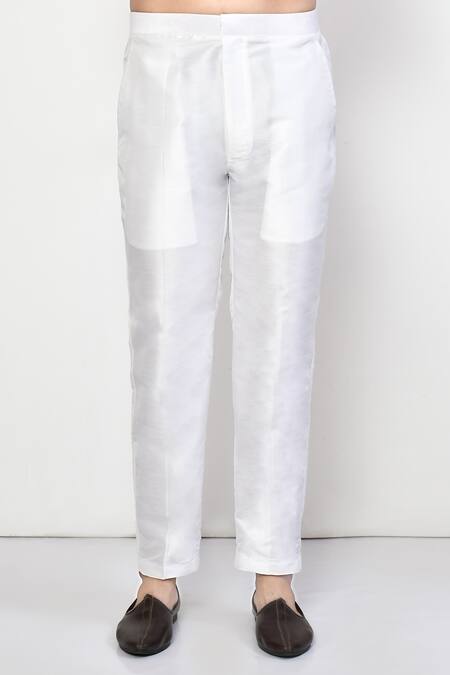 Arihant Rai Sinha_White , Satin Marble Galaxy Print Bundi Kurta Set_Online_at_Aza_Fashions