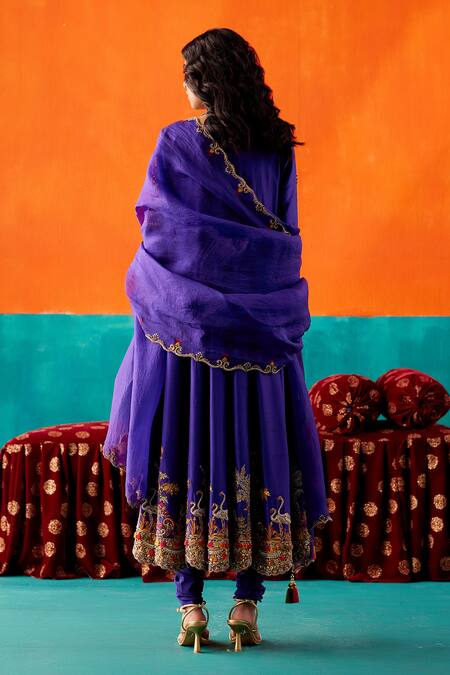 Aman Takyar Flora & Fauna Embroidered Anarkali Set 