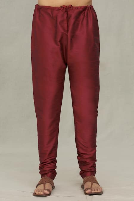 Arihant Rai Sinha_Beige Silk Embroidery Placket Kurta With Churidar _at_Aza_Fashions