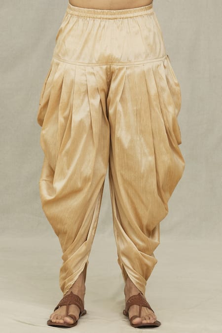 Arihant Rai Sinha_Maroon Silk Embroidery Floral Placket Kurta And Dhoti Pant Set _at_Aza_Fashions