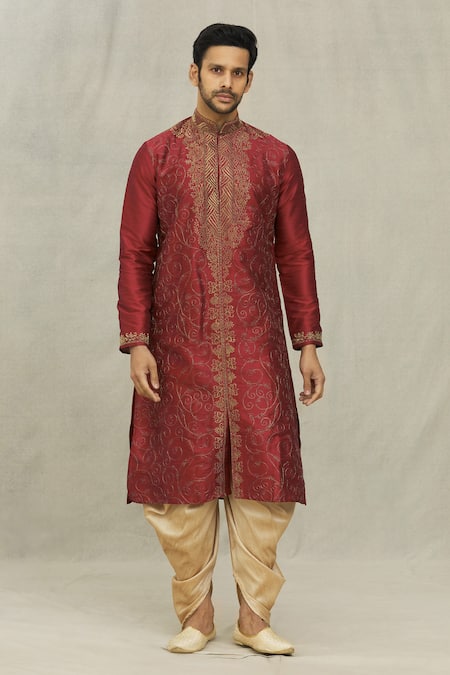 Arihant Rai Sinha Paisley Resham Embroidered Kurta & Dhoti Pant Set 