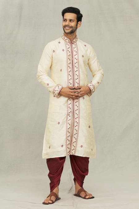 Arihant Rai Sinha Paisley Embroidered Kurta & Dhoti Pant Set 