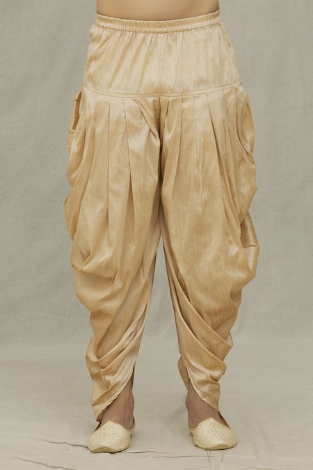 Arihant Rai Sinha_Blue Silk Beads, Embroidery Thread Kurta And Dhoti Pant Set_at_Aza_Fashions