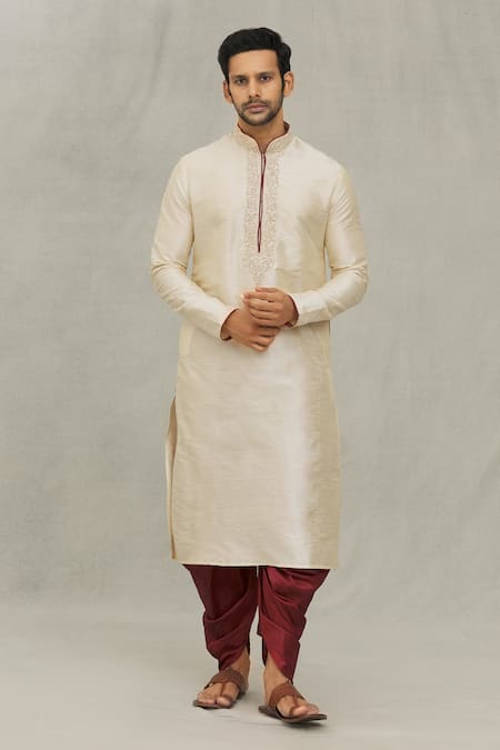 Arihant Rai Sinha Placket Embroidered Kurta & Dhoti Pant Set 