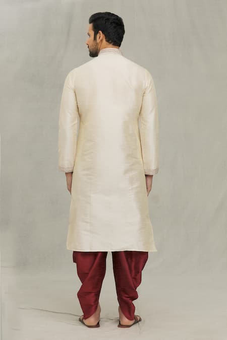 Arihant Rai Sinha Thread Embroidered Straight Kurta & Dhoti Pant Set 