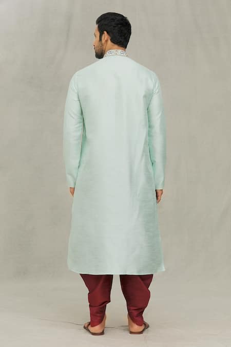 Arihant Rai Sinha Embroidered Placket Kurta & Dhoti Pant Set 