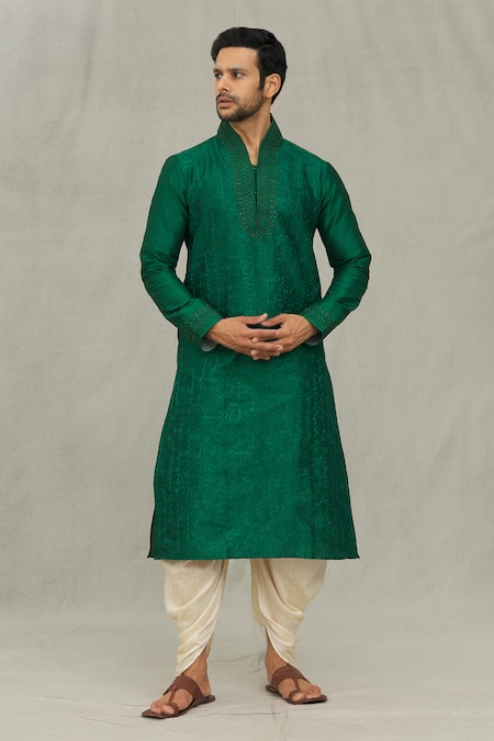 Arihant Rai Sinha Swirl Thread Embroidered Kurta Set 