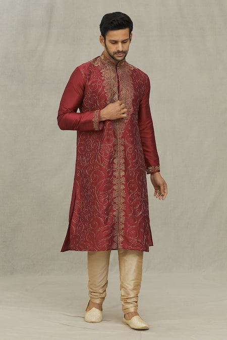 Arihant Rai Sinha Vintage Pattern Thread Embroidered Kurta Set 