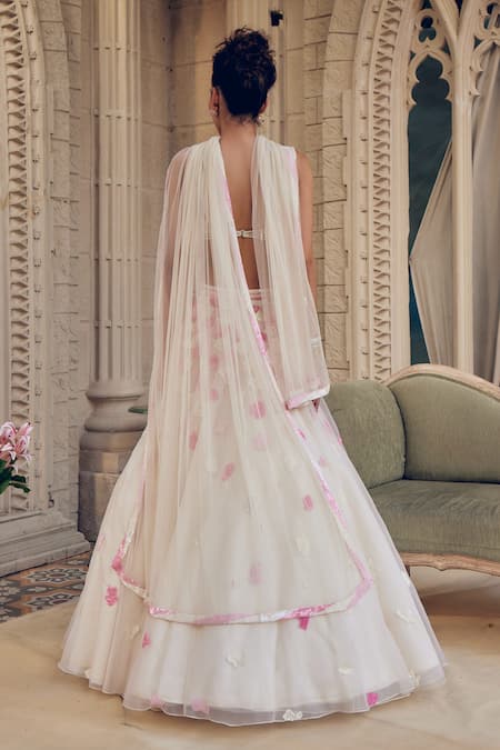 Tabeer India Azalea Abstract Hand Embellished Lehenga Set 
