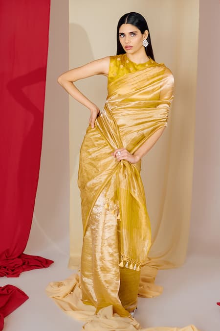 Ekaya Banaras Linear Handwoven Saree 