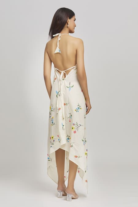 Kunwarani Ritu Floral Hand Embroidered Dress 