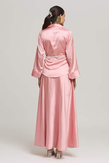 Kunwarani Ritu 3D Placement Applique Shirt With Skirt 