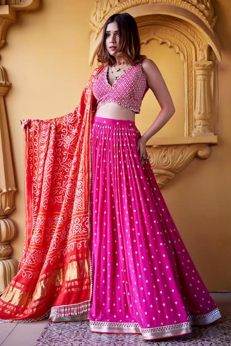 Chamee and Palak Mala Jamewar Lehenga Set 