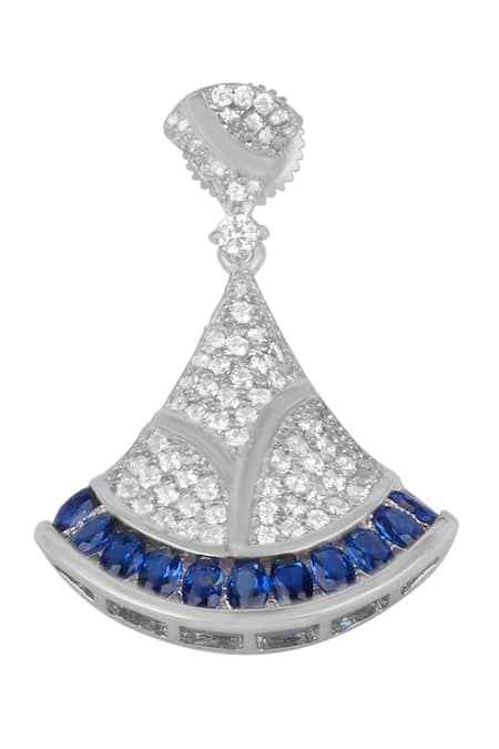 Sangeeta Boochra_Silver Plated Crystals Saniya Stone Studded Drop Earrings _Online_at_Aza_Fashions