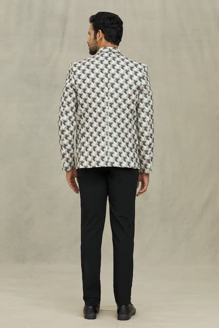 Arihant Rai Sinha Herringbone Woven Blazer 