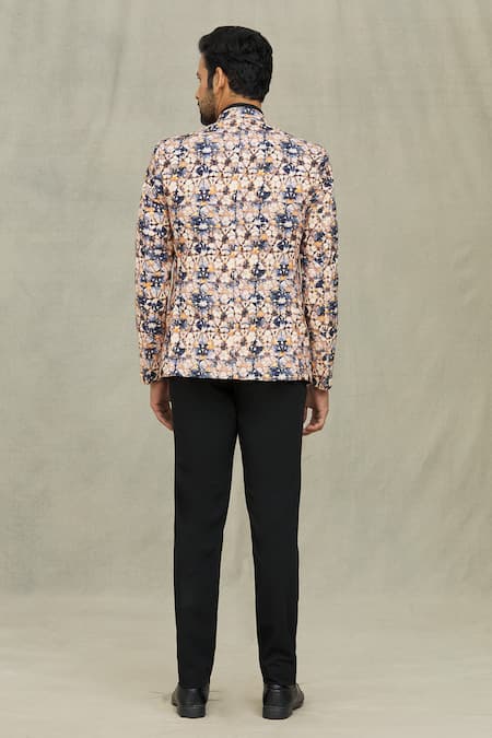 Arihant Rai Sinha Cotton Floral Print Blazer 
