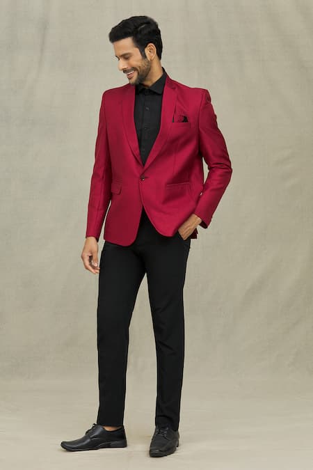 Aryavir Malhotra Plain Full Sleeve Blazer 