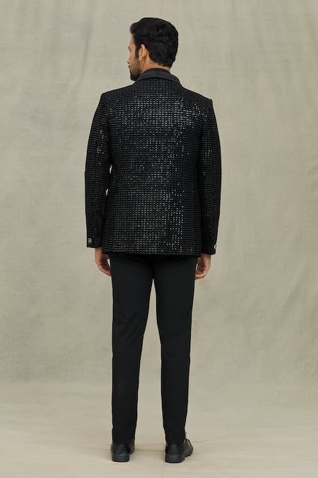 Arihant Rai Sinha Velvet Sequin Work Blazer 