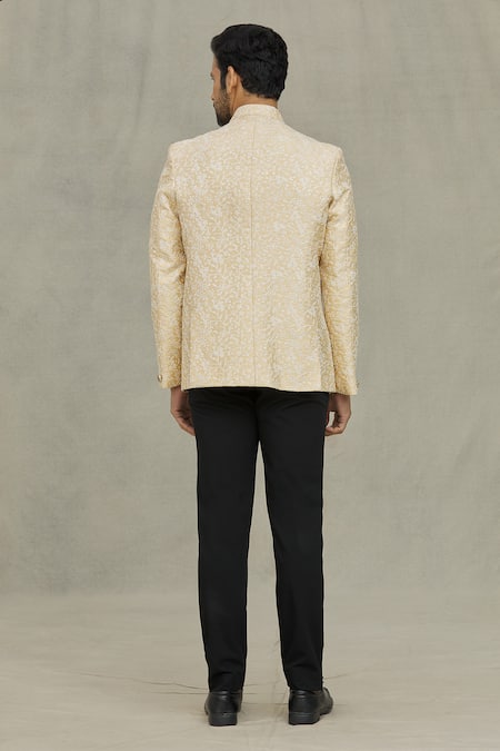 Arihant Rai Sinha Flower Embroidered Bandhgala 