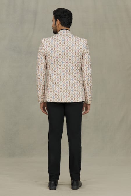 Arihant Rai Sinha Cotton Flower Print Blazer 