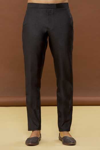 Buy_Arihant Rai Sinha_Black Sherwani Dola Silk Embroidered Floral Jacket And Set