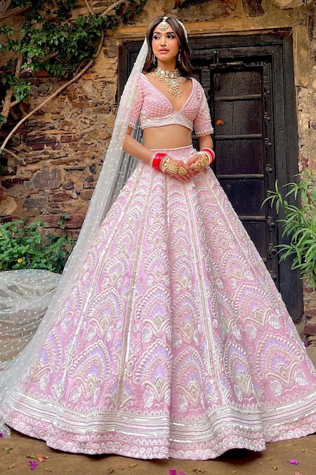 Riantas Florence Hand Embroidered Bridal Lehenga Set 