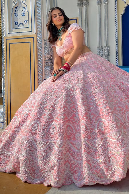 Riantas Reverie Hand Embroidered Bridal Lehenga Set 