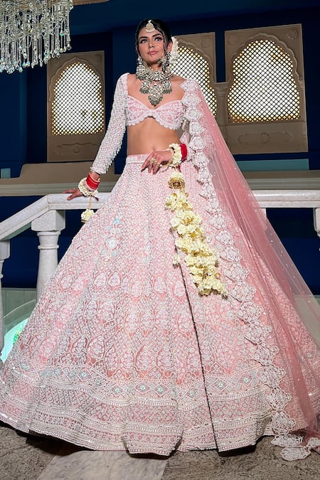 Riantas Emery Hand Embroidered 20 Kali Bridal Lehenga Set 