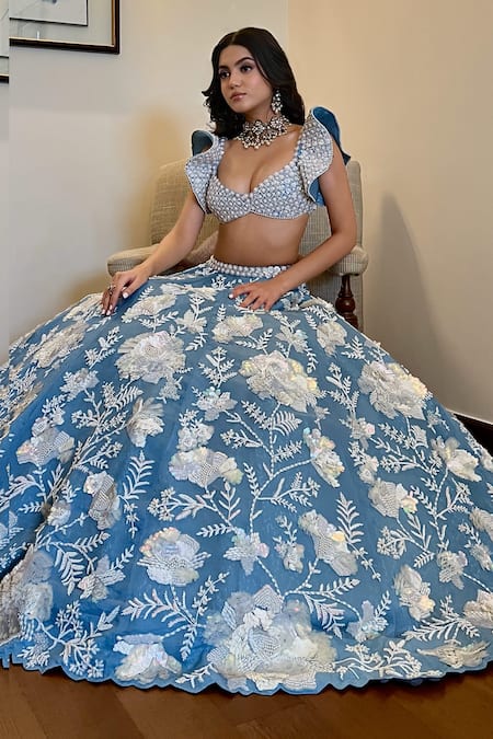 Riantas Layla Hand Embroidered Lehenga & Blouse Set 