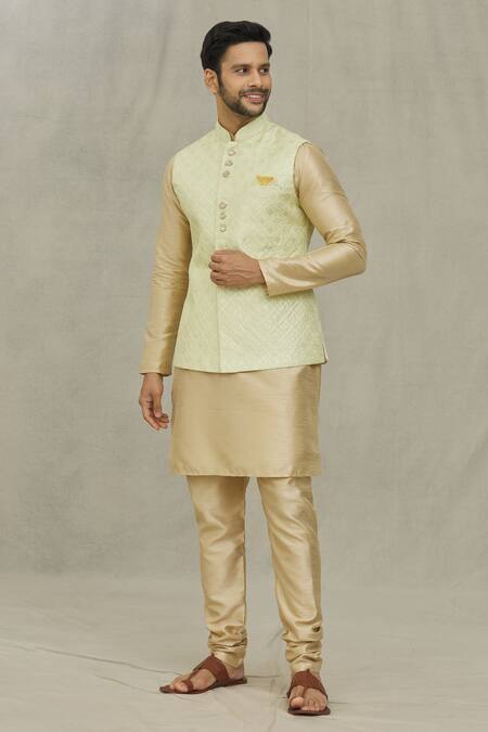 Buy Arihant Rai Sinha Green Silk Sequins, Embroidery Diamond Bundi Online at Aza Fashions Buy_Arihant Rai Sinha_Green Silk Sequins, Embroidery Diamond Bundi _Online_at_Aza_Fashions