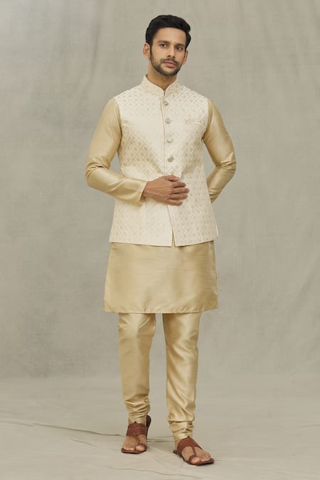 Aryavir Malhotra Checkered Pattern Bundi 