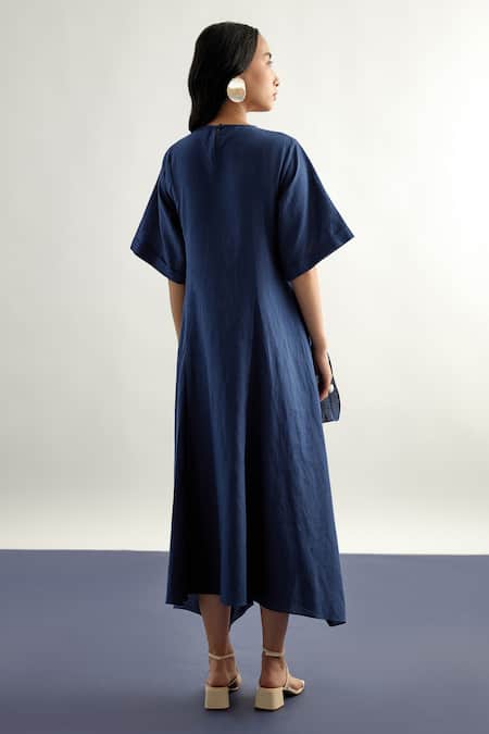Echostudio Linen Pleated Dress 
