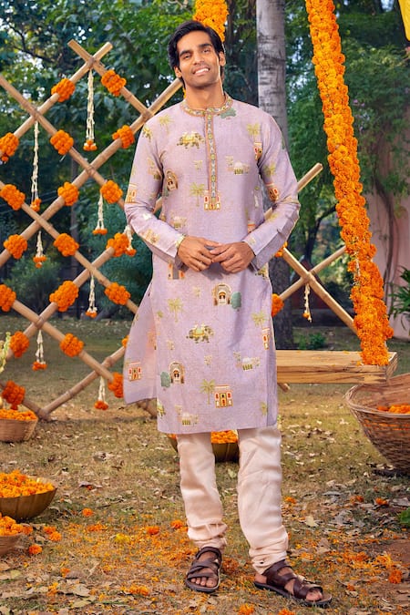 Kalista Arnav Mughal Palace Print Kurta Set 