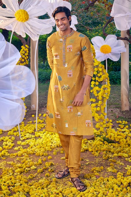 Kalista Arnav Printed Chanderi Kurta Set 