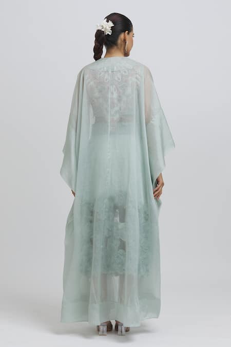 Anamika Khanna Thread Embroidered Top Skirt Set 