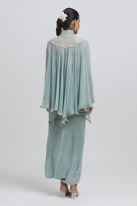 Anamika Khanna Zardozi Embroidered Top & Skirt Set 