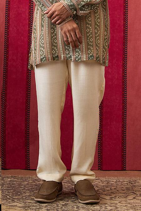 Soup By Sougat Paul Multi Color Cotton, Silk Embroidery Bandhej Print Long Shirt With Pant Online at Aza Fashions Soup By Sougat Paul_Multi Color Cotton, Silk Embroidery Bandhej Print Long Shirt With Pant _Online_at_Aza_Fashions