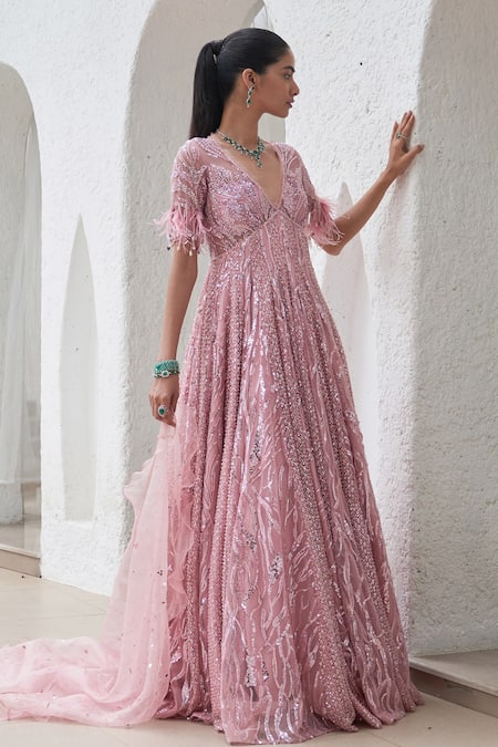 Mahima Mahajan Paiza Hand Embroidered Anarkali With Dupatta 