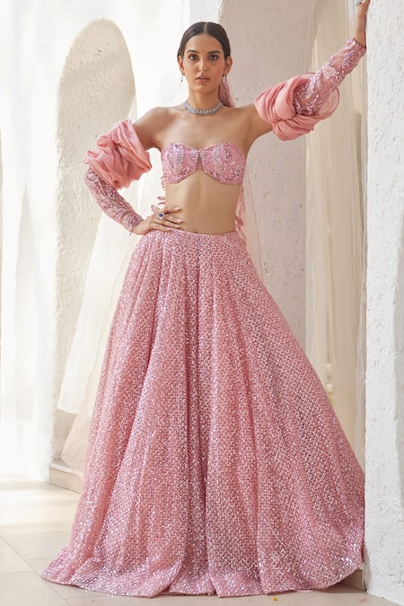 Mahima Mahajan Parsa Hand Embroidered Lehenga Set 