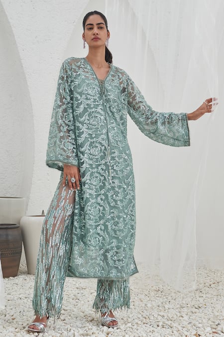 Mahima Mahajan Rabia Hand Embroidered Kurta With Pant 