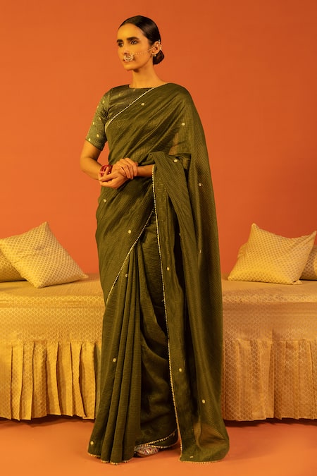 Kridha Designs Gokulapriya Chanderi Saree With Blouse 