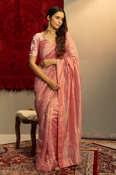 Kridha Designs Chanderi Saree With Blouse 