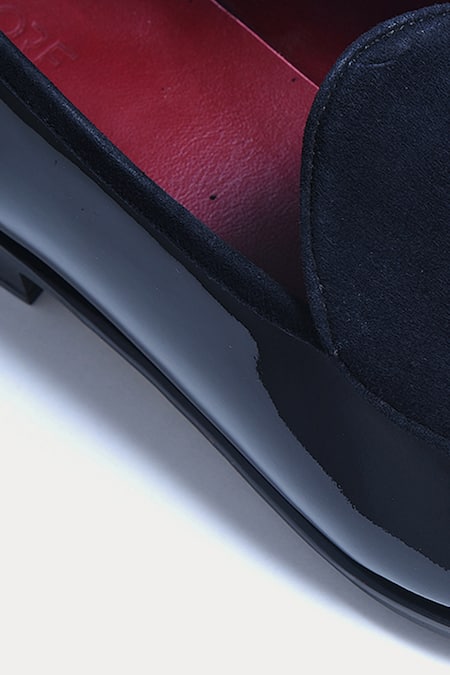 Buy_Morf_Black Cocktail Almond Toe Penny Loafers_Online_at_Aza_Fashions