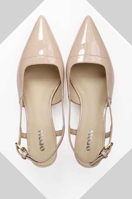 Oroh Beige Raquel Leather Pump Sling Online at Aza Fashions Oroh_Beige Raquel Leather Pump Sling_Online_at_Aza_Fashions