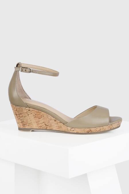 Shop_Oroh_Silver Selina Leather Plain Wedges _at_Aza_Fashions